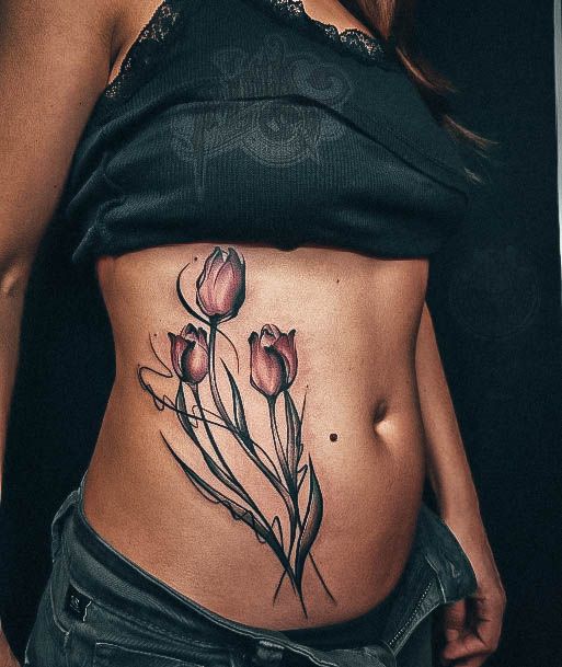 Tulip Tattoo Design Inspiration For Women