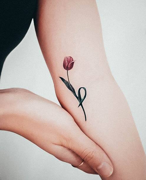 Tulip Tattoo Designs For Women