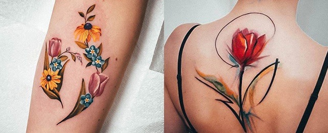 Top 100 Best Tulip Tattoos For Women – Flower Design Ideas