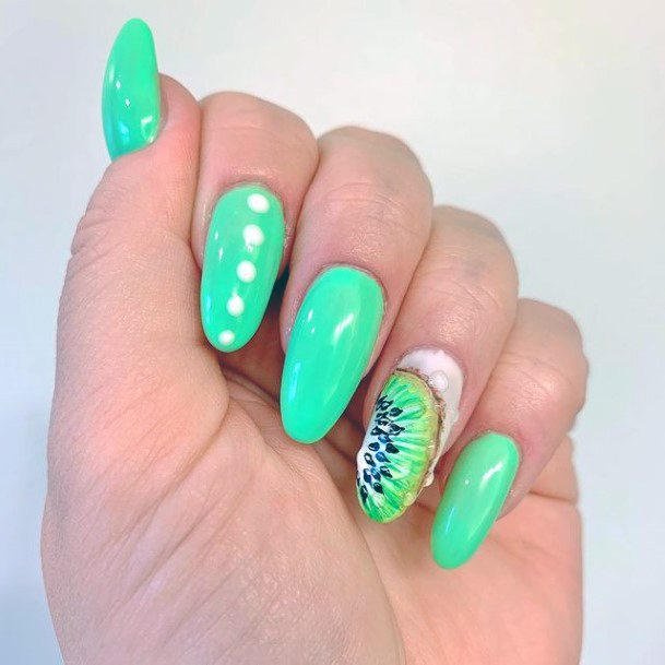 Turquiose Kiwi Nails Women