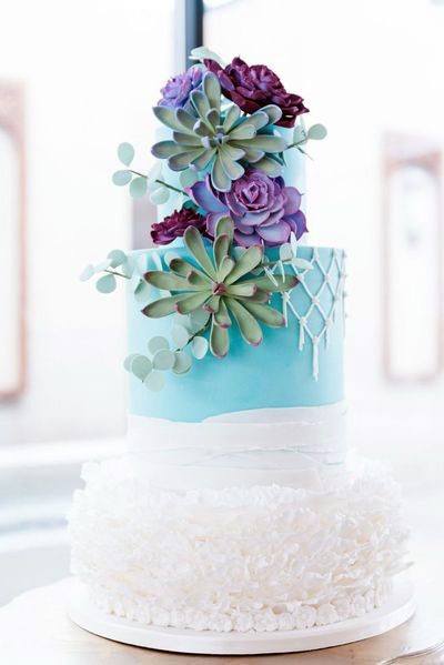 Turquoise Blue Wedding Cakes