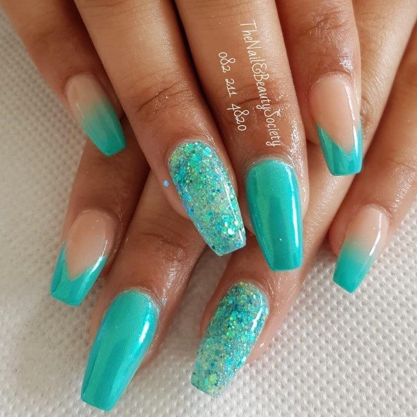 Turquoise Nail For Ladies