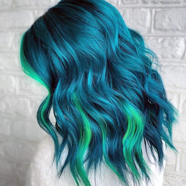 Turquoise Ombre Girls Hairstyles Ideas