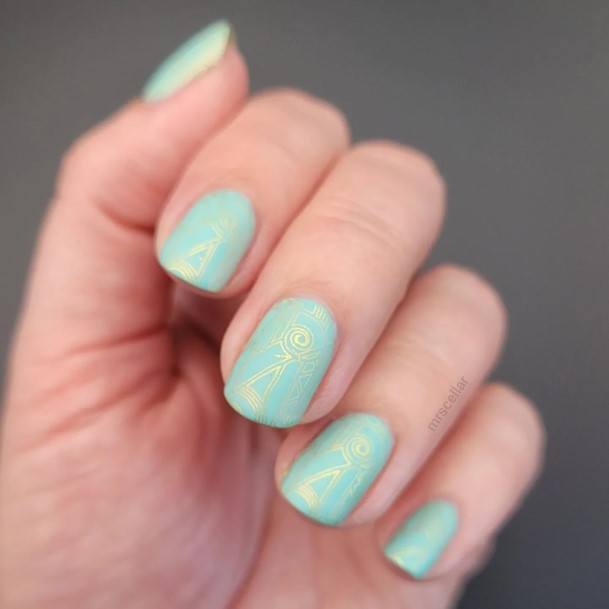 Turquoise Ombre Womens Nail Designs