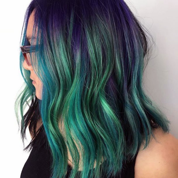 Turquoise Ombreic Womens Turquoise Ombre Hairstyles Ideas