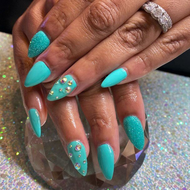 Turquoise Sugar Nails For Women