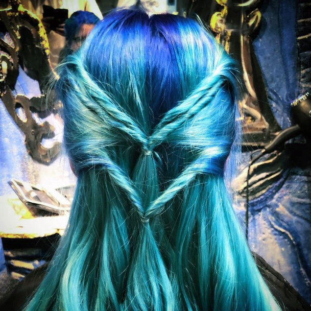 Turquoise Woman Hairstyles Art