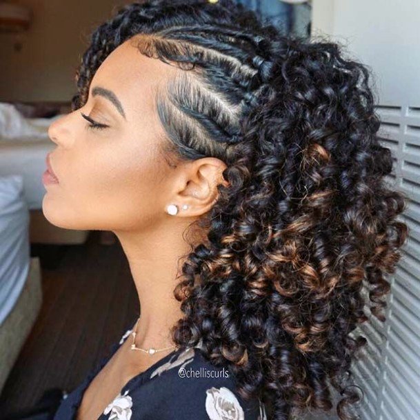 Twisted Cornrows To Curly Half Up Hairstyles For Black Women