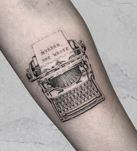 Typewriter Tattoos Feminine Ideas