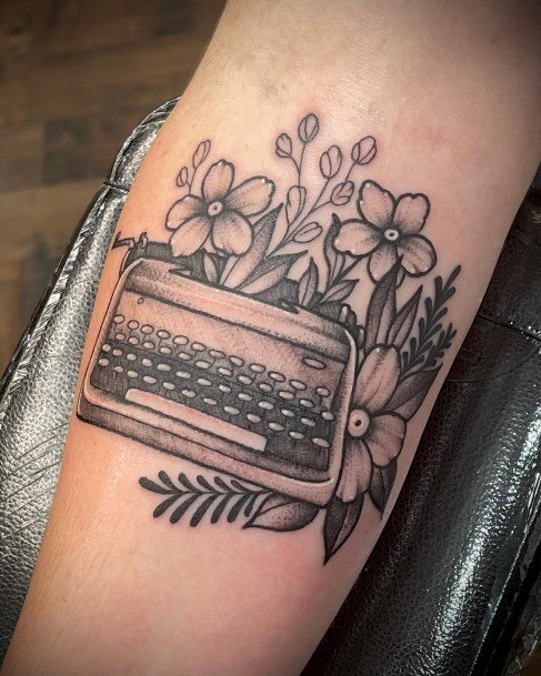 Typewriter Womens Feminine Typewriter Tattoos