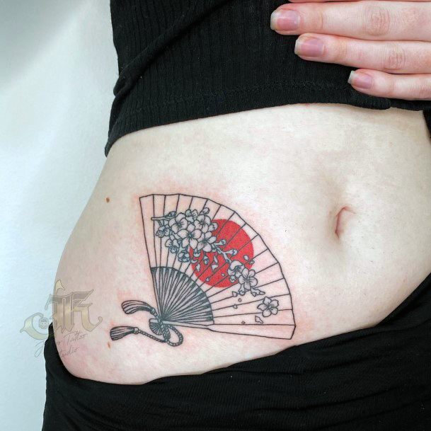 Uchiwa Female Tattoo Designs