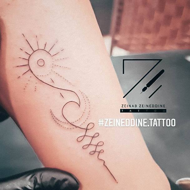 Unalome Womens Tattoos