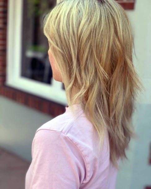 Unenven Blonde Hair Womens Hairstyle Modern Cut