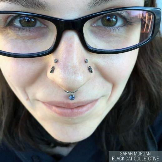 Unique And Cool Nasallang Both Nostril And Trendy Septum Nose Piercing For Women