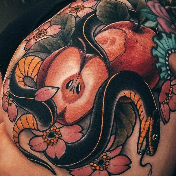 Unique Apple Tattoos For Women