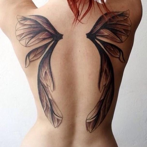 Unique Art Tattoo Womens Back