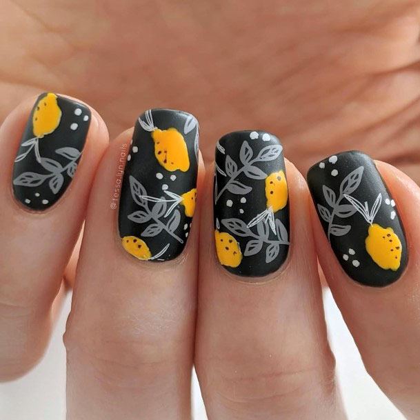 Top 50 Best Citrus Nails For Women - Sweet Design Ideas
