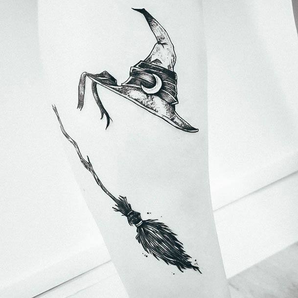 Unique Broom Tattoos For Women