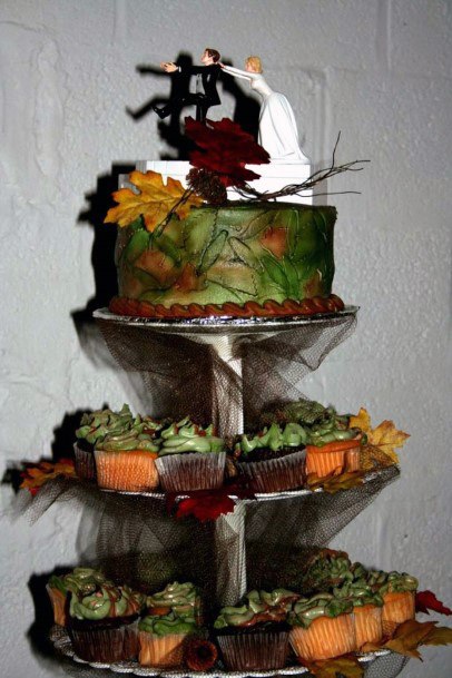 Unique Camo Wedding Cakes