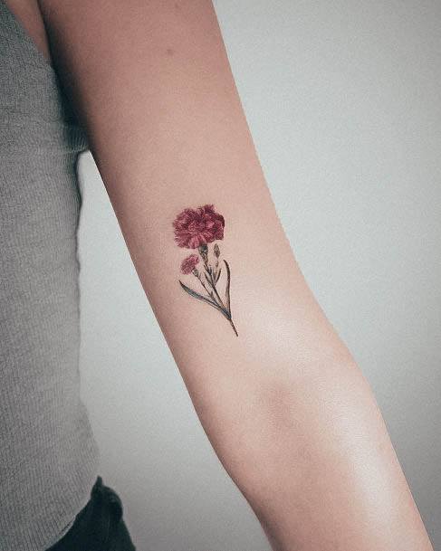 Unique Carnation Tattoos For Women