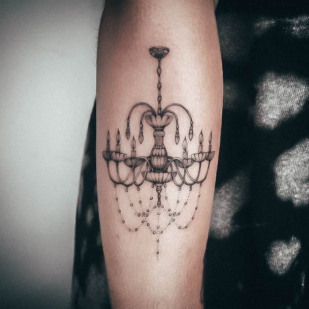 Unique Chandelier Tattoos For Women