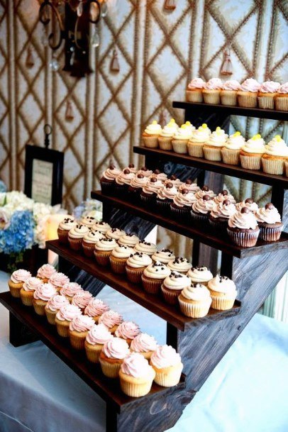 Unique Cupcake Stair Shelves Wedding Ideas