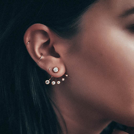 Unique Cute Multi Diamond Ear Piercing Inspiration For Women