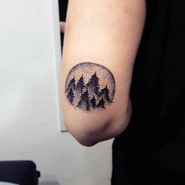 Unique Dotted Tree Tattoo Womens Arms