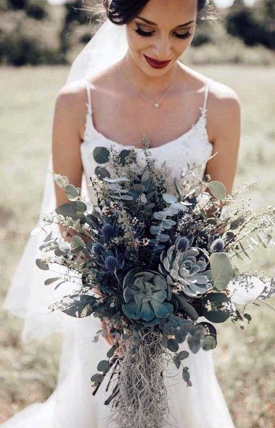 Unique Greenery Wedding Bouquet Ideas Bride