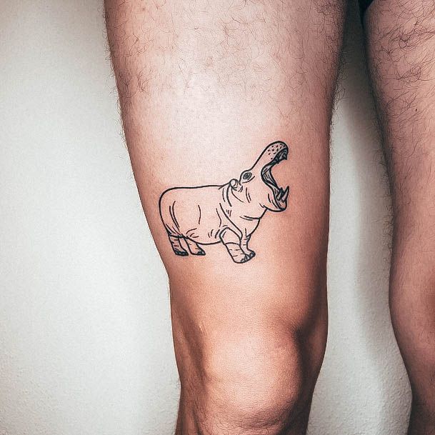 Unique Hippo Tattoos For Women