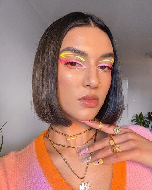 Unique Neon Eye Makeup Looks For Women