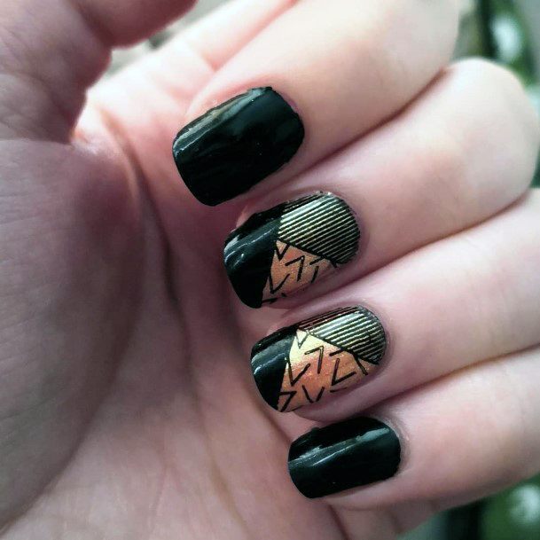 Unique Orange And Black Sweet Nail Inspiration For Ladies