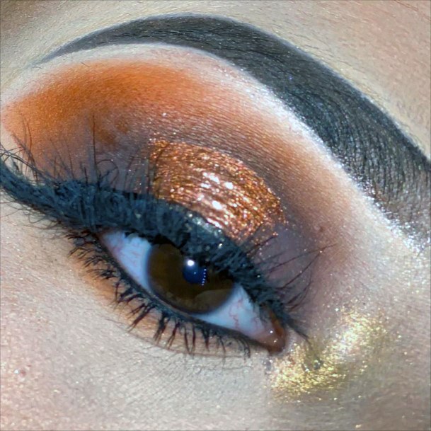 Unique Orange Brown Eyeshadow Women