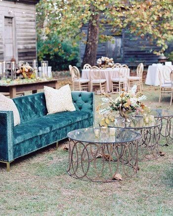 Unique Outdoor Wedding Reception Seating Gorgeous Vintage Furniture