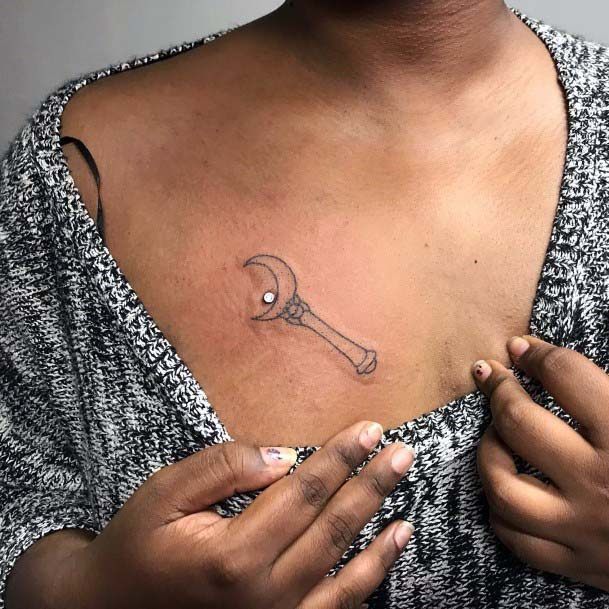 Unique Piercings For Girls Inspirational Dermal Resting On Moon Wand Spiritual Ideas