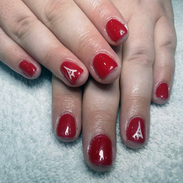 Unique Red Nail Art Women