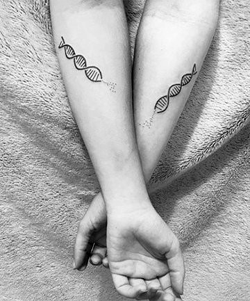 Unique Sister Tattoo Womens Forearms