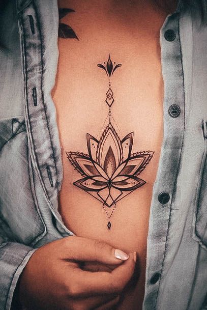 Unique Sternum Tattoos For Women