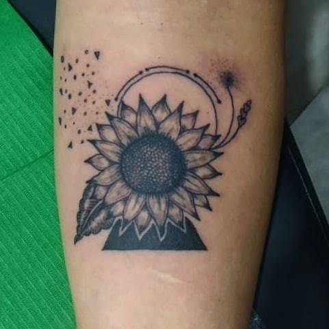 Unique Sunflower Tattoo Womens Arms
