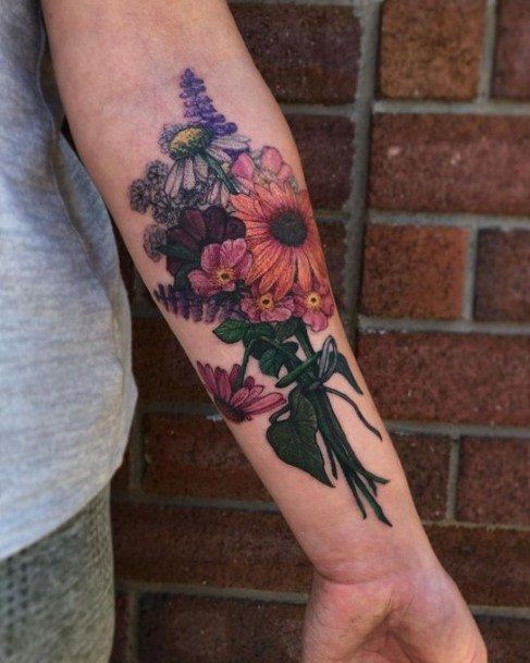 Unique Wildflower Tattoos For Women