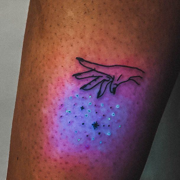 Uv Ink Glow In The Dark Hand With Magic Tattoo For Women