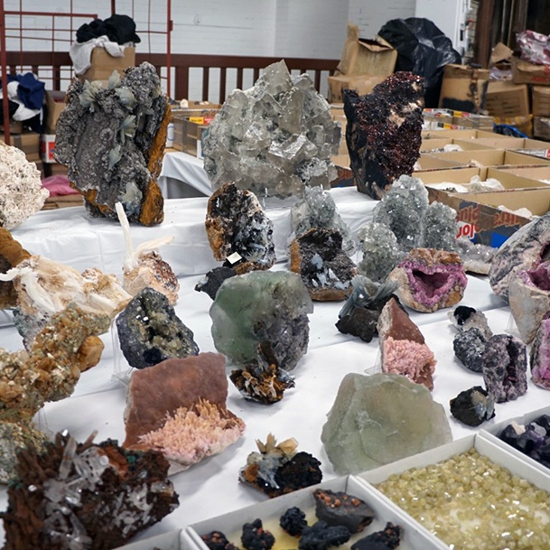 Various Mineral Specimens Denver Gem And Mineral Show