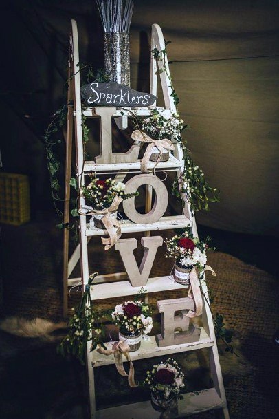 Vintage Alphabetical Ladder Wedding Decorations