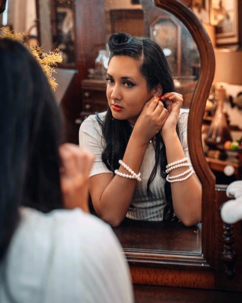 Vintage And Gorgeous Black Curly Half Updo Womens Hair Looks