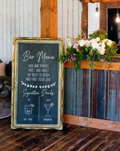 Vintage Bar Black Board Wedding Decorations