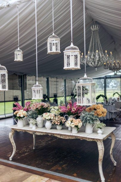 Vintage Flower Vase Setup Wedding Decorations