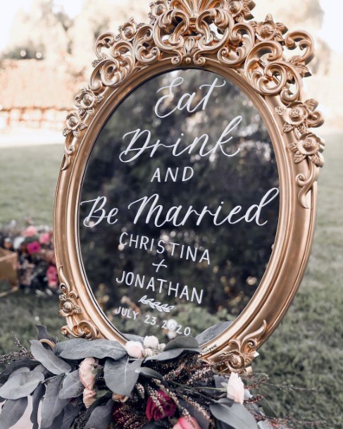 Vintage Mirror Decorations Wedding