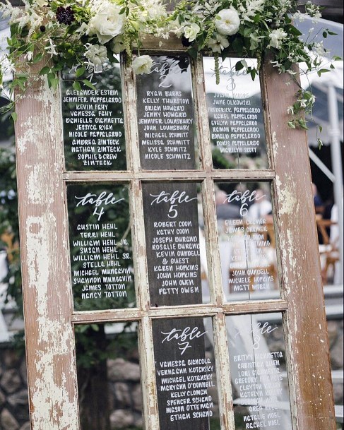 Vintage Reflective Mirrors Seating Notice Wedding Decorations