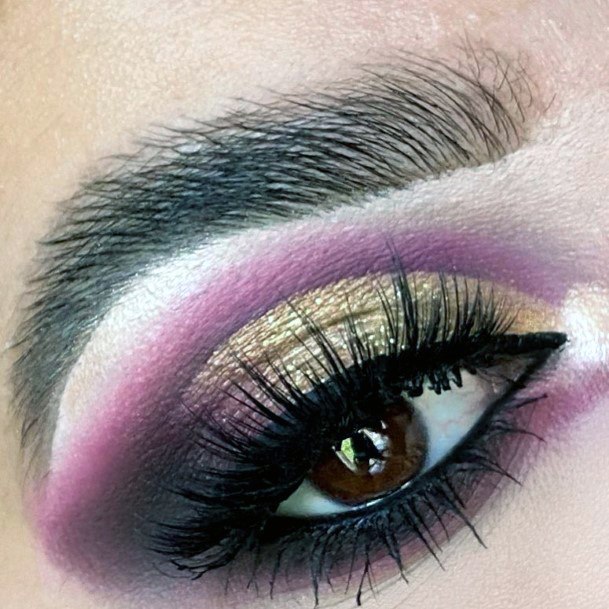 Violet And Gold Eyeshadow Women