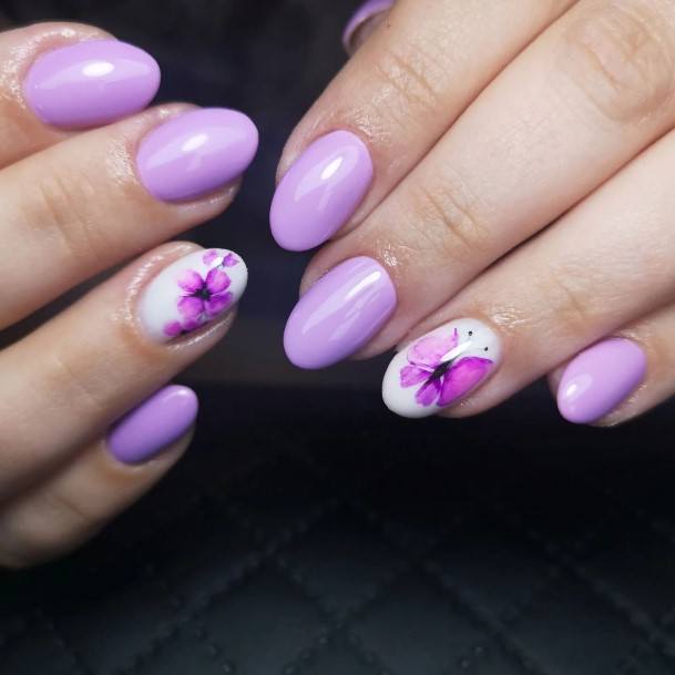 Violet Finernail Design Ideas For Girls